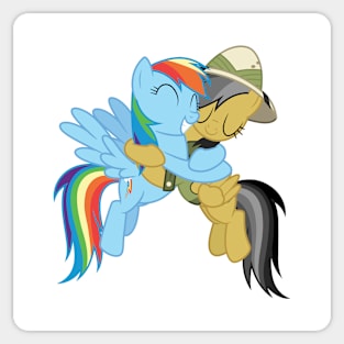 Rainbow Dash and Daring Do hug 2 Sticker